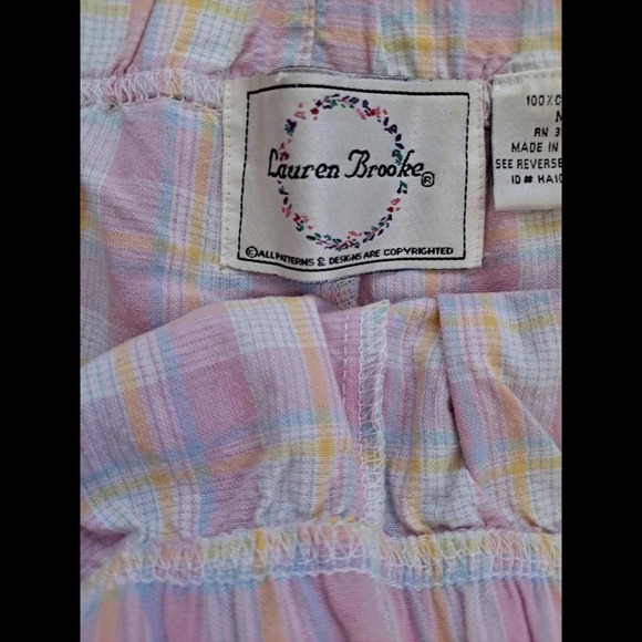 Lauren Brooke Pink White Yellow Plaid Bermuda Shorts‎ Size Medium - Picture 3 of 6